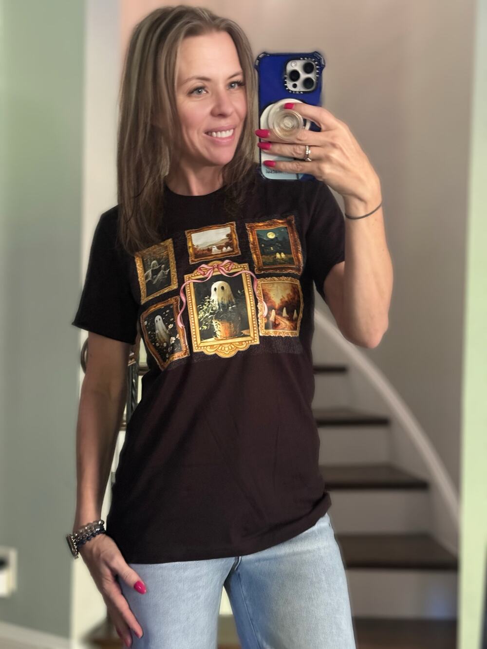 Framed Ghosts Halloween Graphic Tee by Blakeley